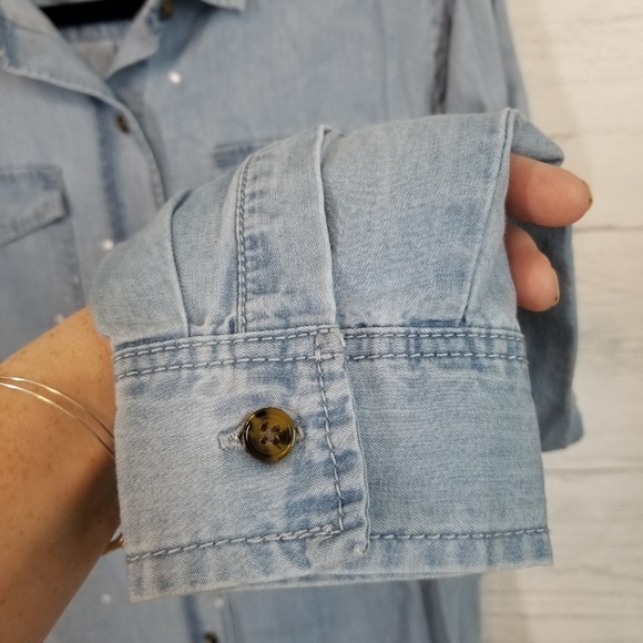 NWT Design Lab Lord & Taylor Splatter Paint Tee - Picture 6 of 8